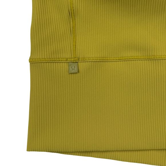 LULULEMON Power Pivot Ribbed Tank Top Size 12 Auric Gold - Picture 6 of 7
